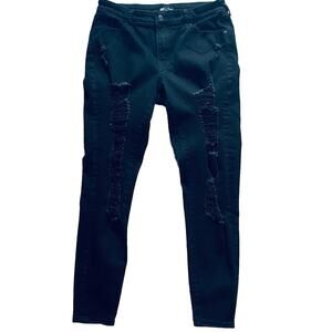 True Religion Jeans Womens Size 32 Black Jennie Curvy Mid Rise Skinny Stretch